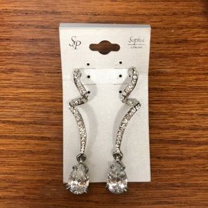 “Diamond” costume earrings
